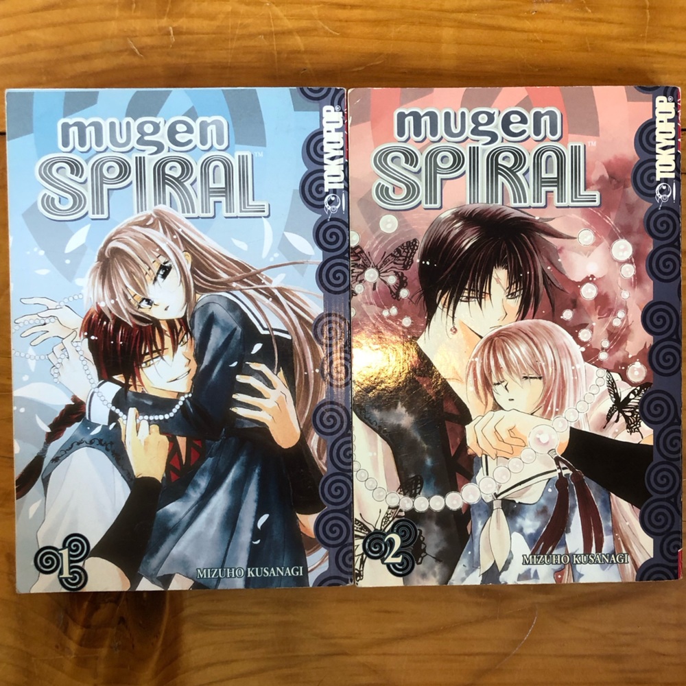 Mugen Spiral Manga Volume 1 & 2 Mizuho Kusanagi Complete Set Series Shojo Magic